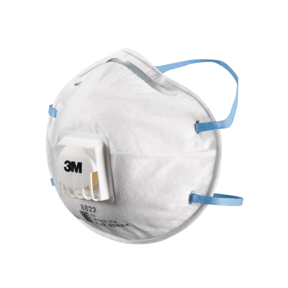 Toz/Buxara qarşı klapanlı Respirator 3M 8822 FFP2, qutu