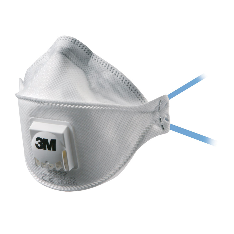 Toz/Buxara qarşı klapanlı Respirator 3M 9322+ FFP2, qutu