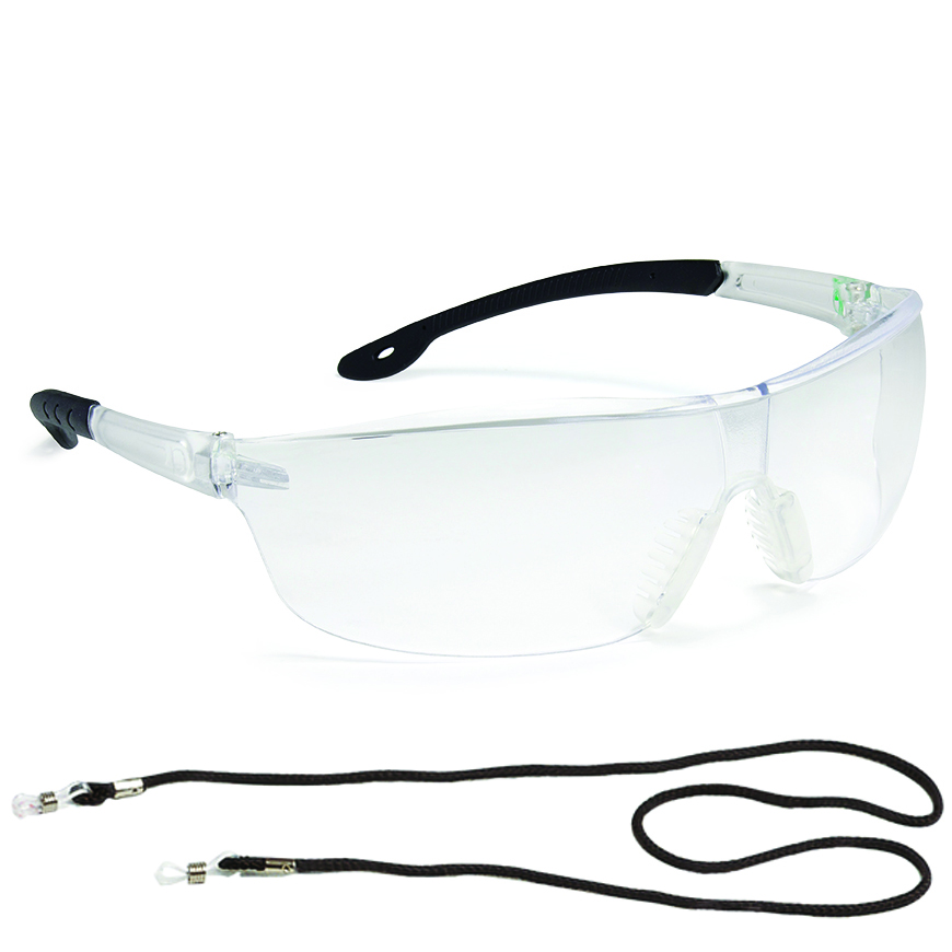 Safety spectacles COVERGUARD RHO with neck cord MO61003