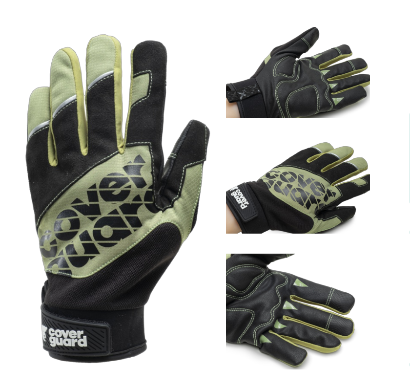 Safety gloves EUROLITE MX200 mechanic, black/green