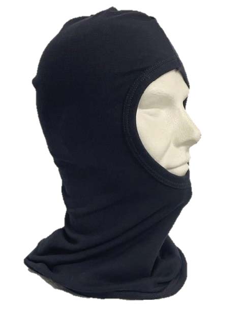 Flame retardant single layer modacrylic cotton balaclava, navy blue
