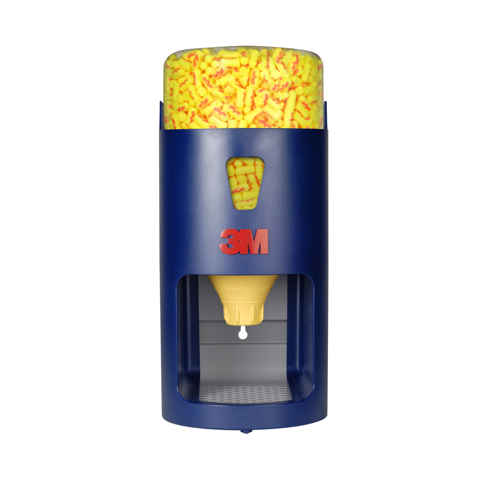 Earplug dispenser 3M™ One Touch™ Pro 391-0000 (with earplugs 3M 1100 refill bottle, 500 prs pack x 2)